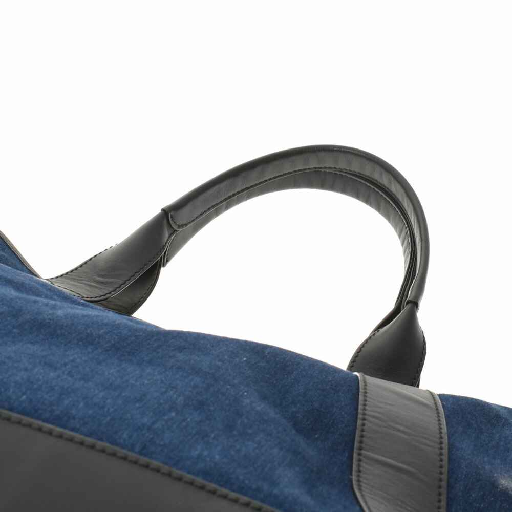 Balenciaga Handbag Cabas Leather Blue Indigo Denim Blue Navy - Picture 4 of 11